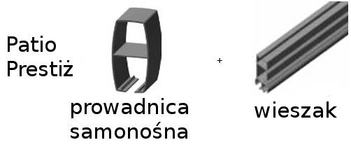 Patio prestiż prowadnica + wieszak
