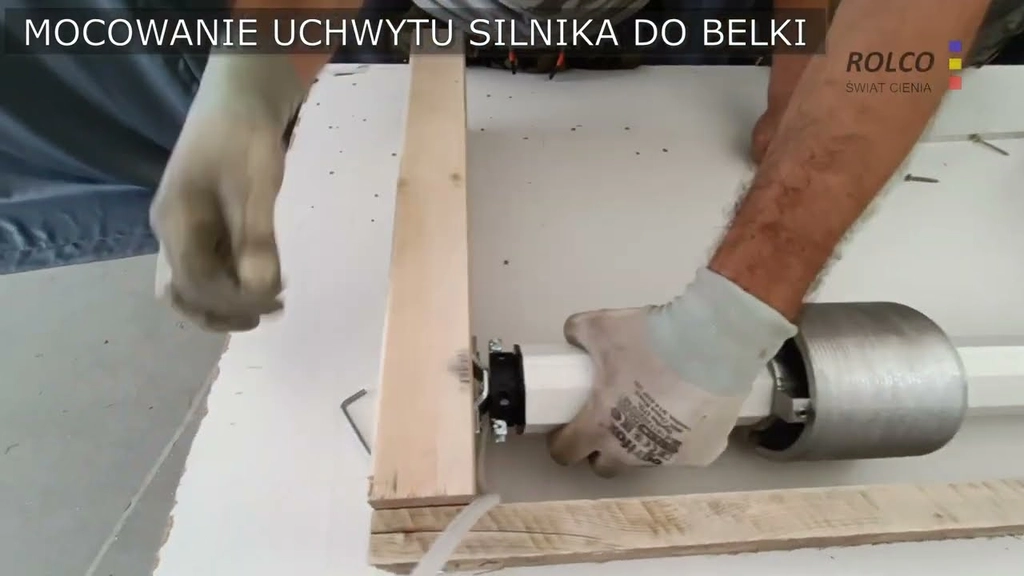 Instrukcja mocowania rury oktagonalnej z&nbsp;prętem – automatyka widoczna patio clasic
